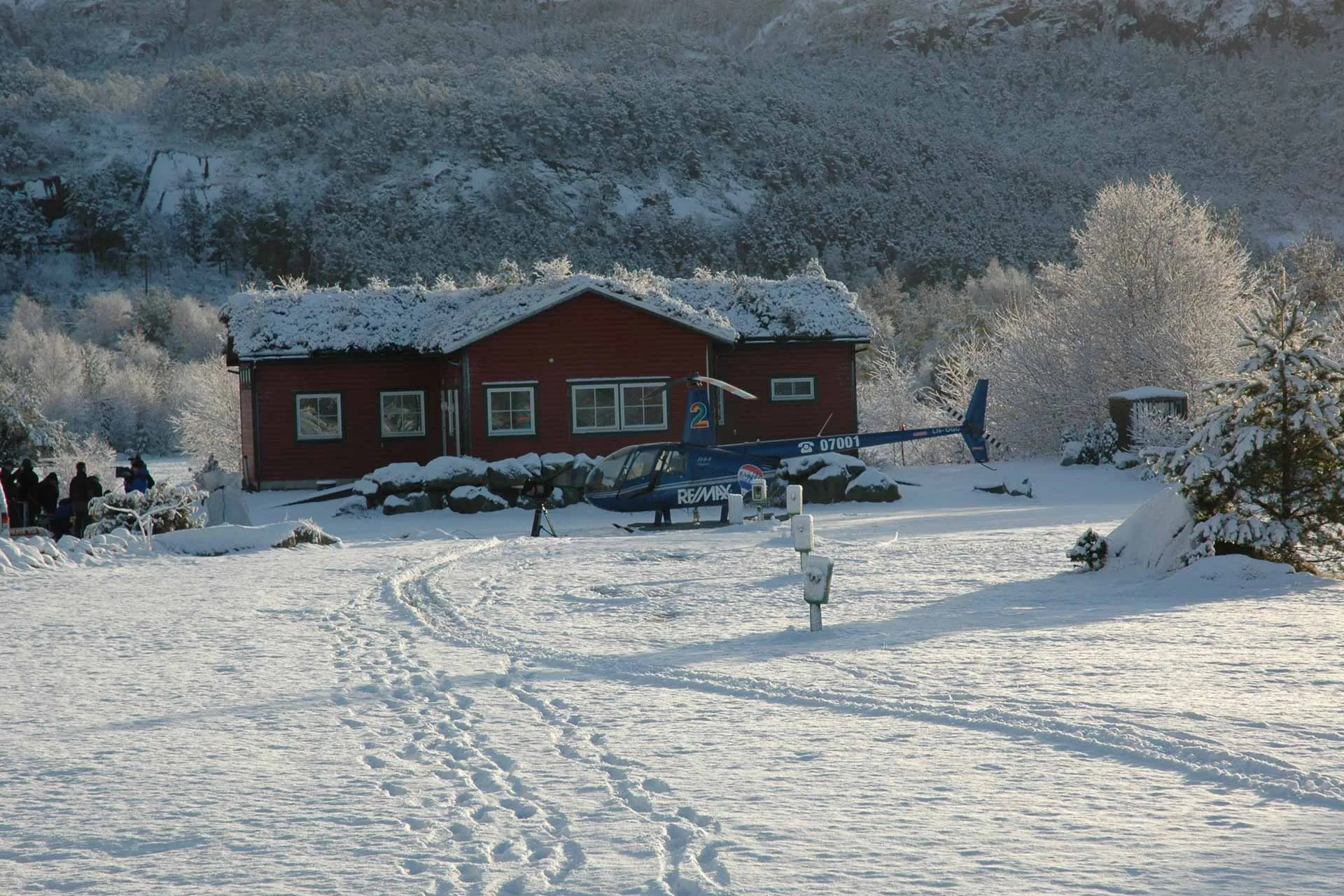 Preikestolen Camping in the snow